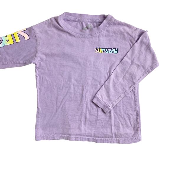 Surf Style Girls Long Sleeve T Shirt Size XS Surfer Purple Fort Myers Beach - Picture 5 of 7